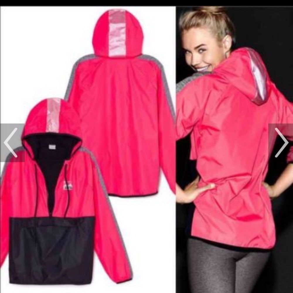 VGUC PINK PULLOVER RAIN JACKET XS/S